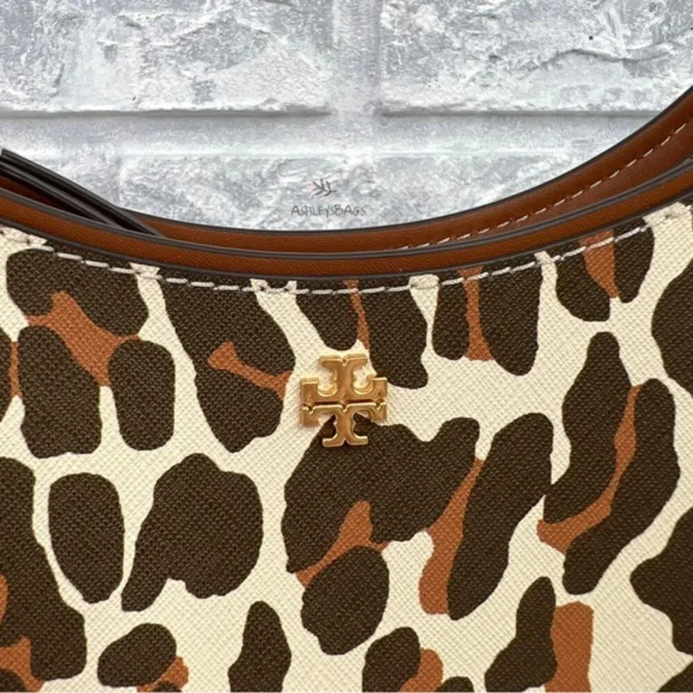 Tory Burch Emerson Printed Shoulder Bag In Leopard Print